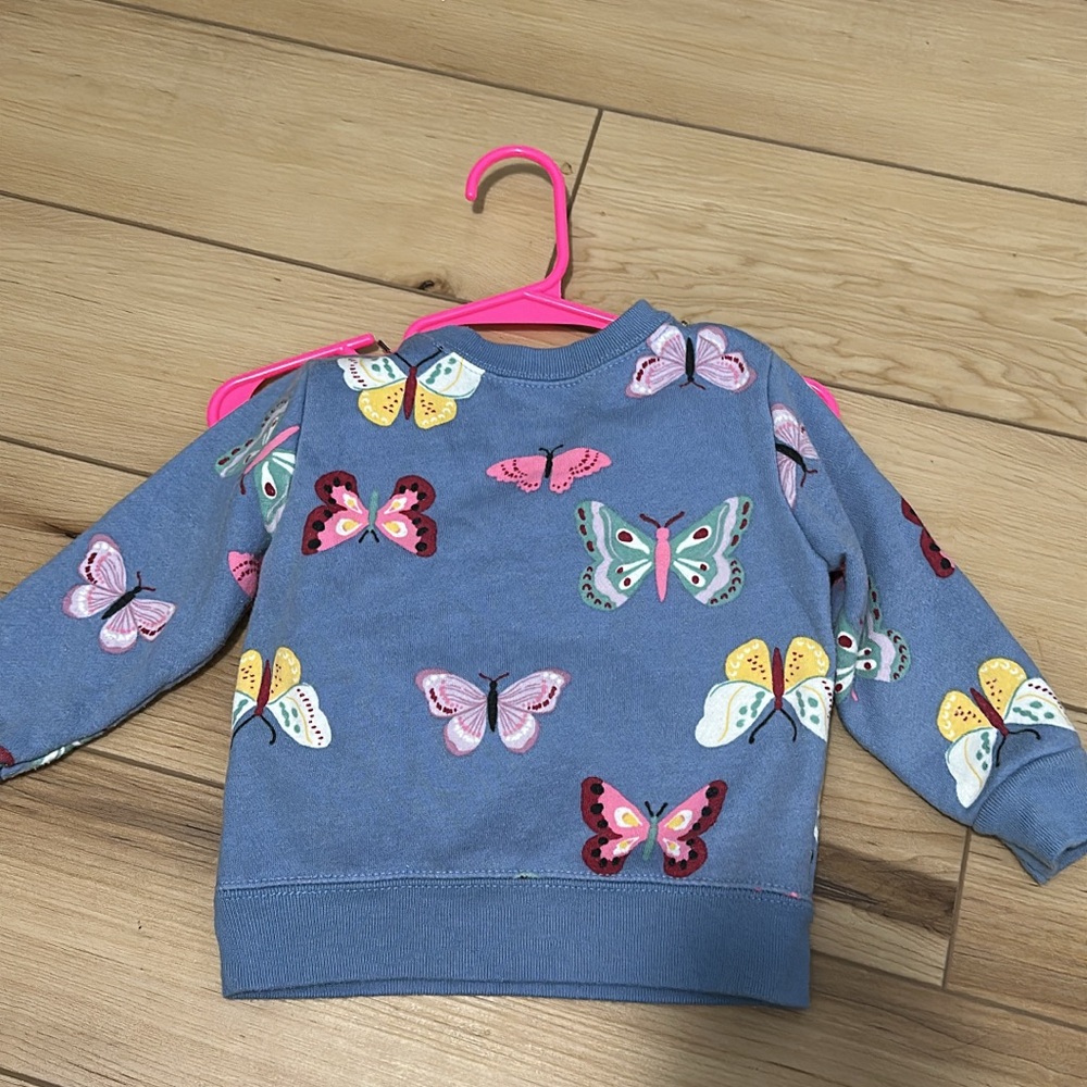 Garanimals Blue and Pink Butterfly Sweatshirt